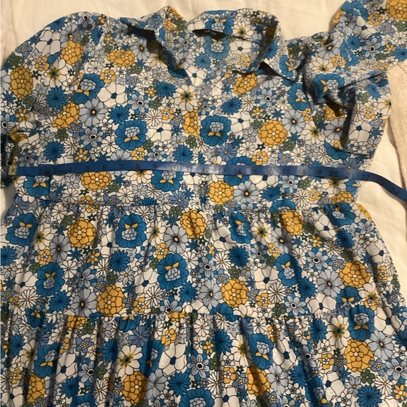 Dakota Blue Floral Long Sleeve Dress - Picture 7 of 8